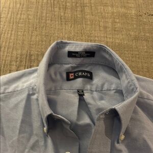 Chaps Blue Casual Button Down Shirt with Timeless Appeal